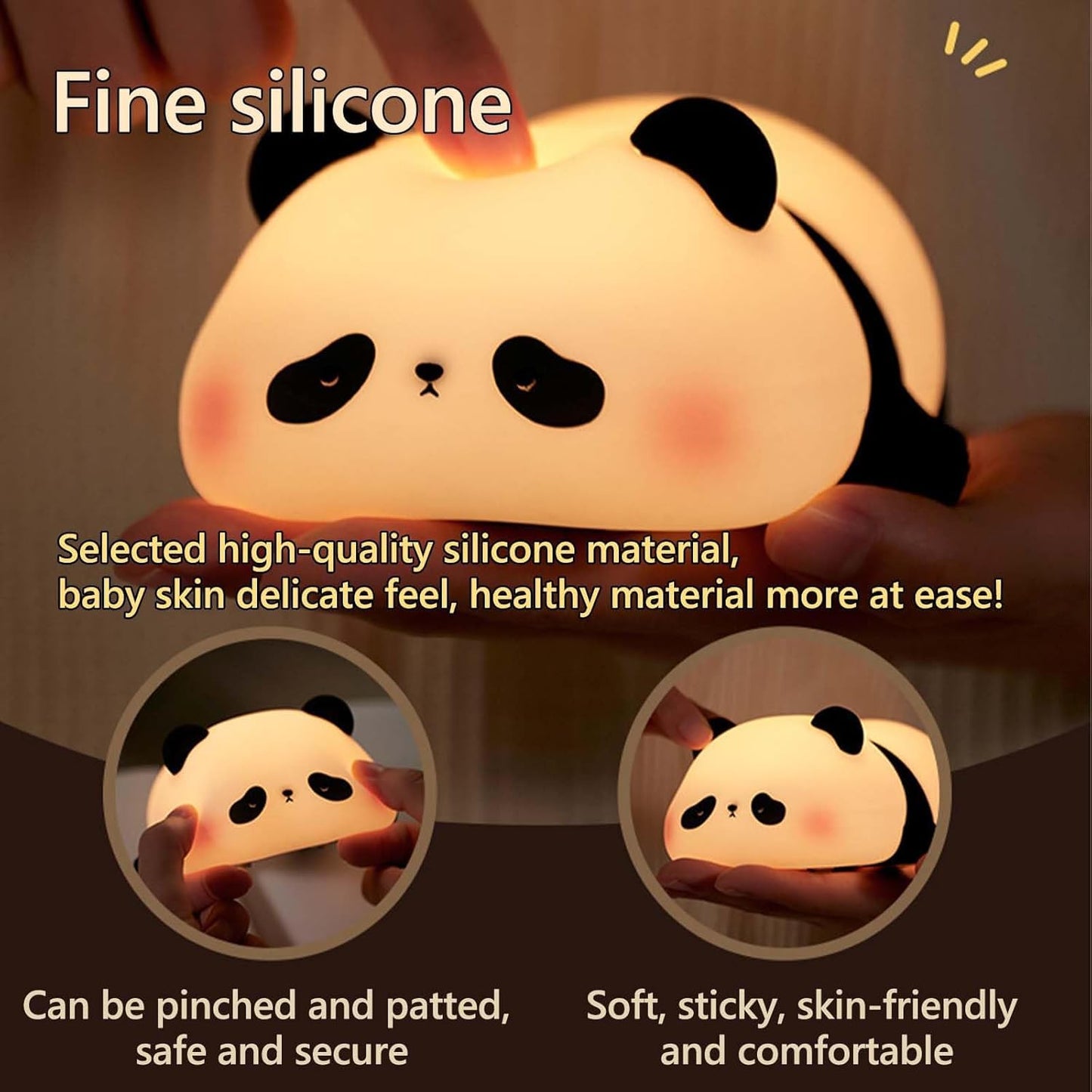 Cute Panda Silicon LED Lamp Light