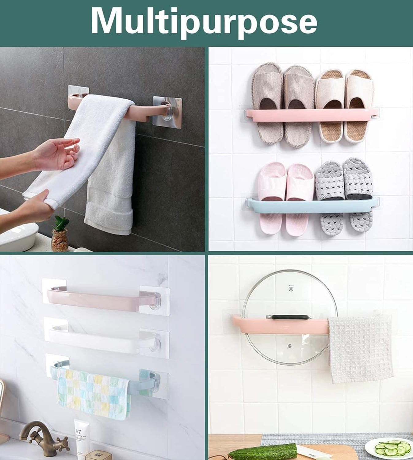 Multipurpose Wall-Mounted Space-Saving Storage Rack