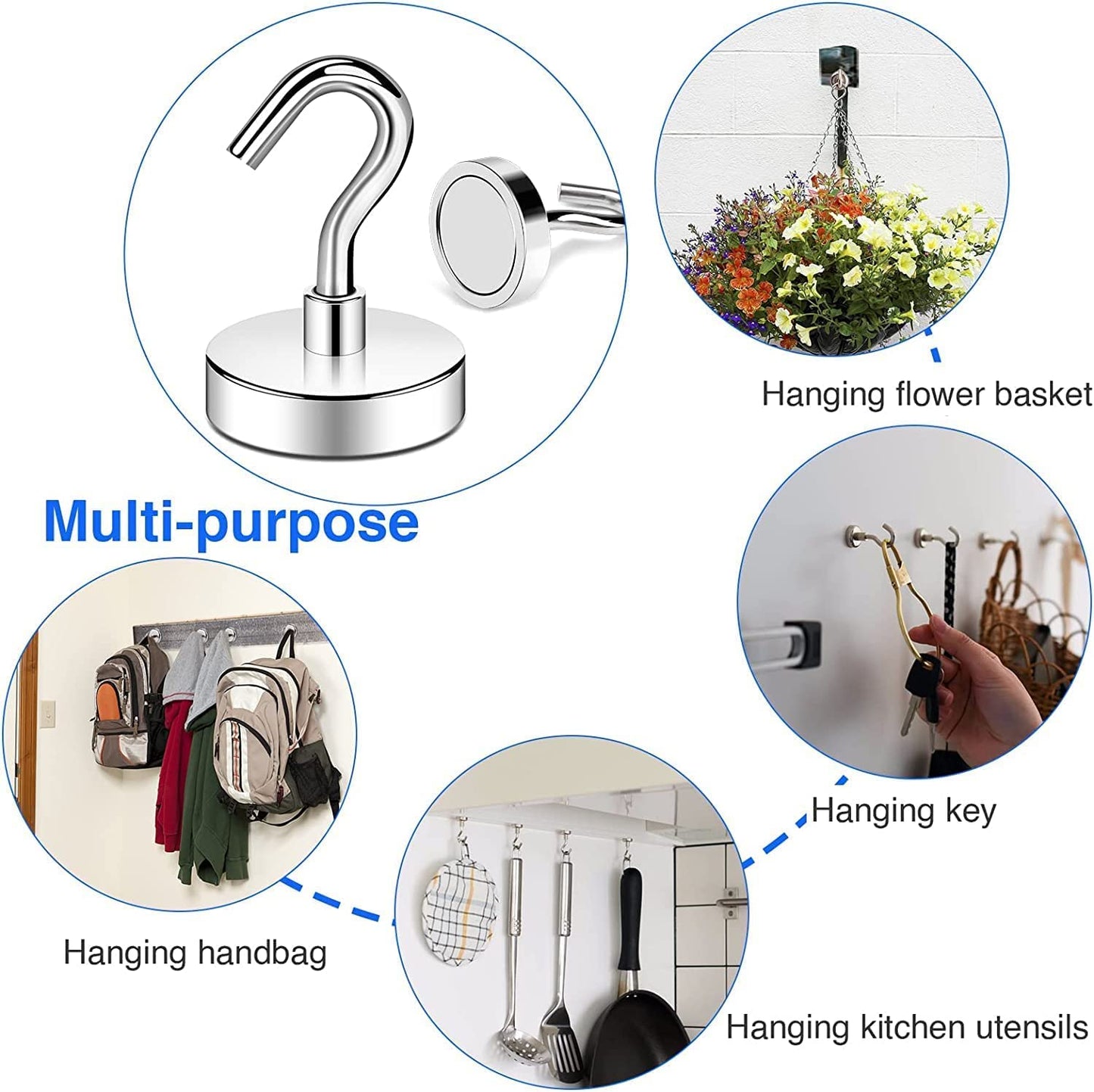 🧲 Ultra-Strong Magnetic Multi-Purpose Hooks 🧲