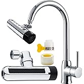 Kitchen Faucet - 4 in 1 360° Swivel Faucet Waterfall Faucet 4 Function Water Saving Kitchen Sink Faucet Bathroom Faucet