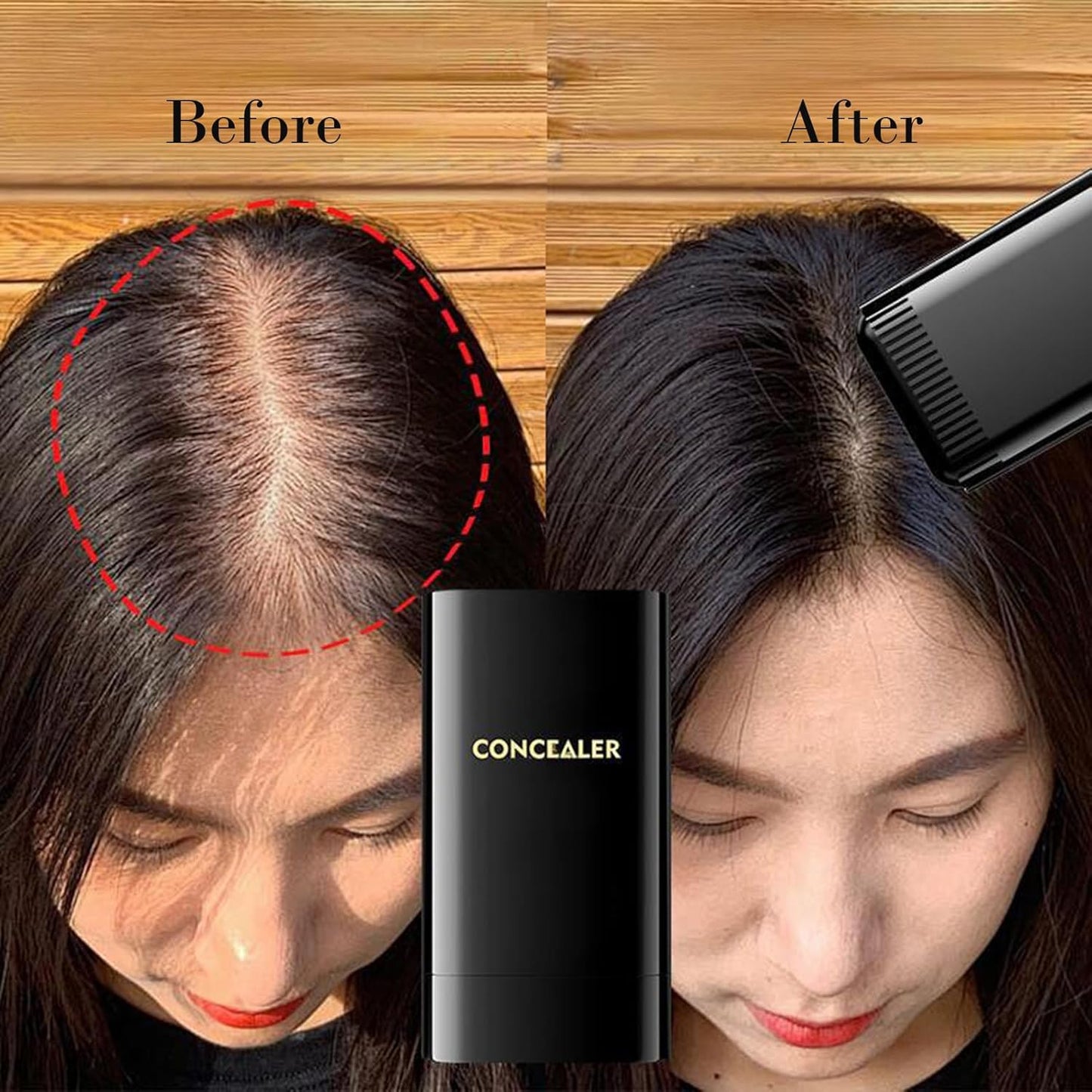 Magic Hair Dye Stick with Comb for Root Touch Up, Instant Grey Hair