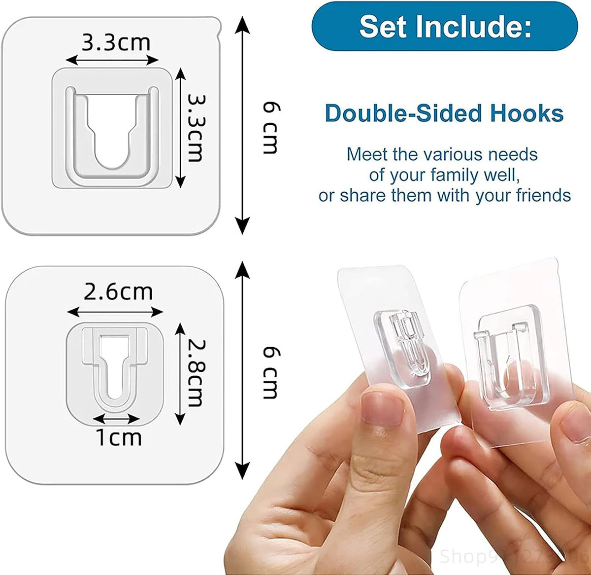 Magic Double-Sided Wall Hooks – Strong Grip No Drill