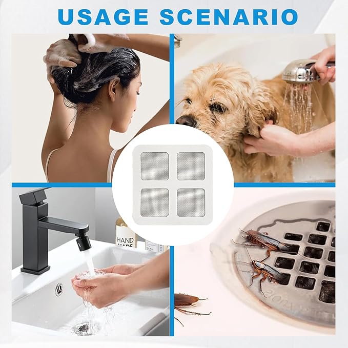 Multifunctional  Self Adhesive Floor Drain Sticker Patch For Kitchen Bathroom Sink Strainer