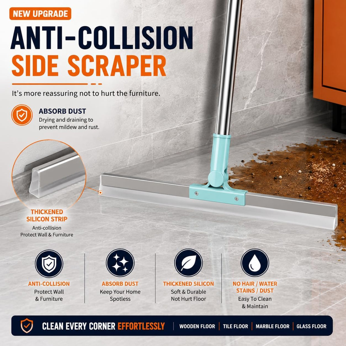 Silicone Magic Broom Floor Wiper
