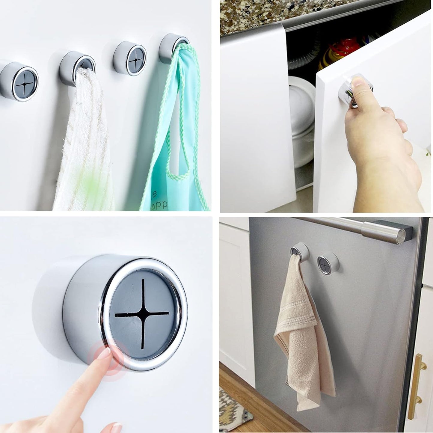 Magic Towel Holder – Self-Adhesive Push & Grip Hook