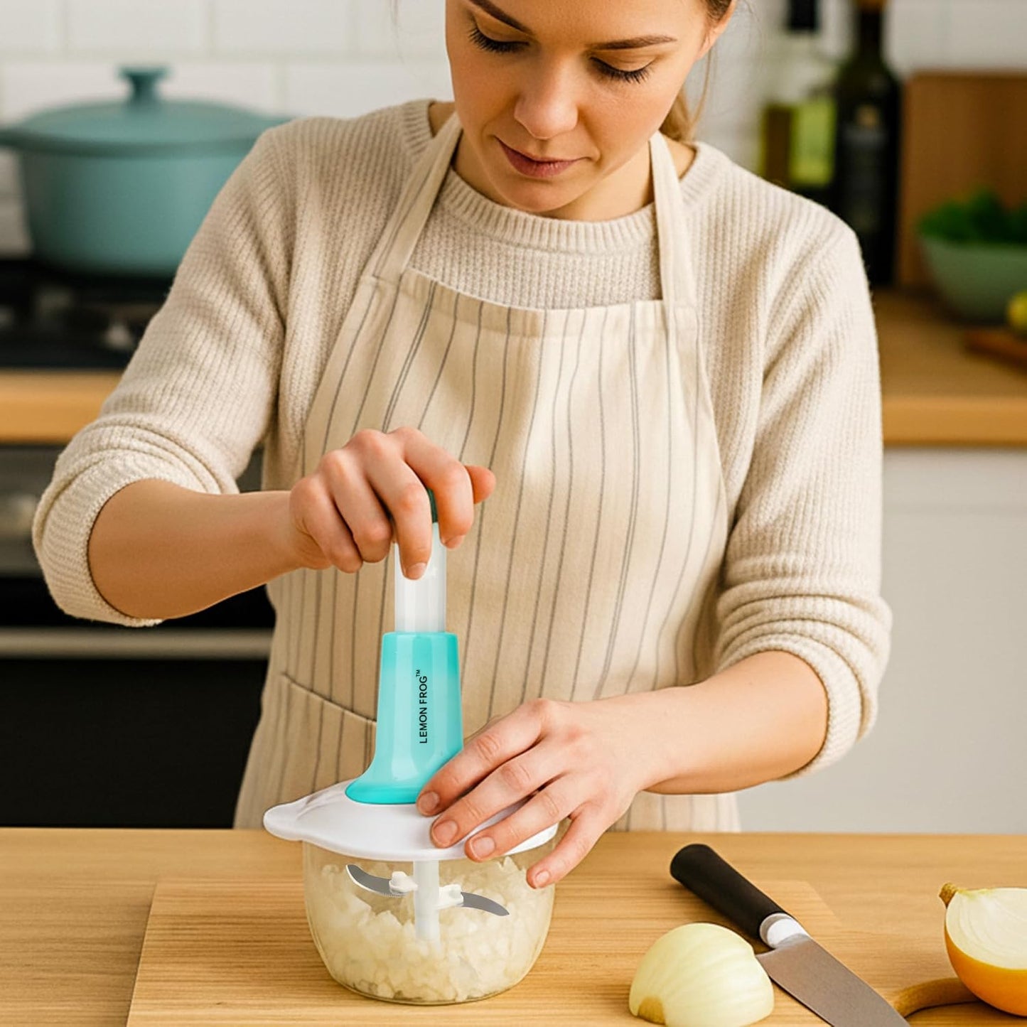 ⚡ Easy Press Manual Food Chopper