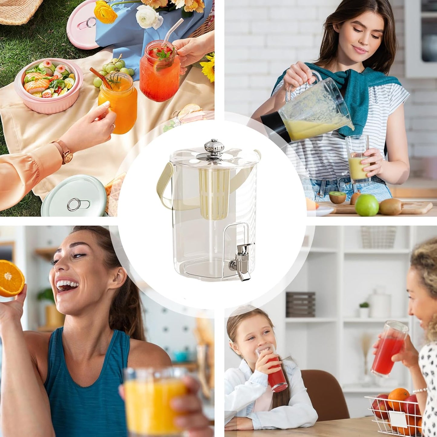 5L Luxury Acrylic Drink Dispenser with Infuser