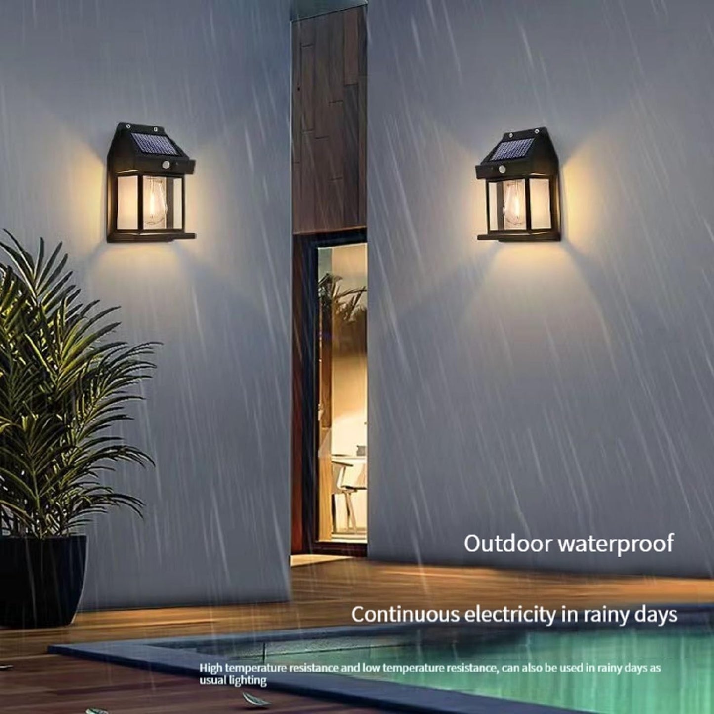 Dual Solar Motion Sensor Light Waterproof IP65 with Remote for Outdoor Home Garden Wall Compound Entrance Automatic Lamp