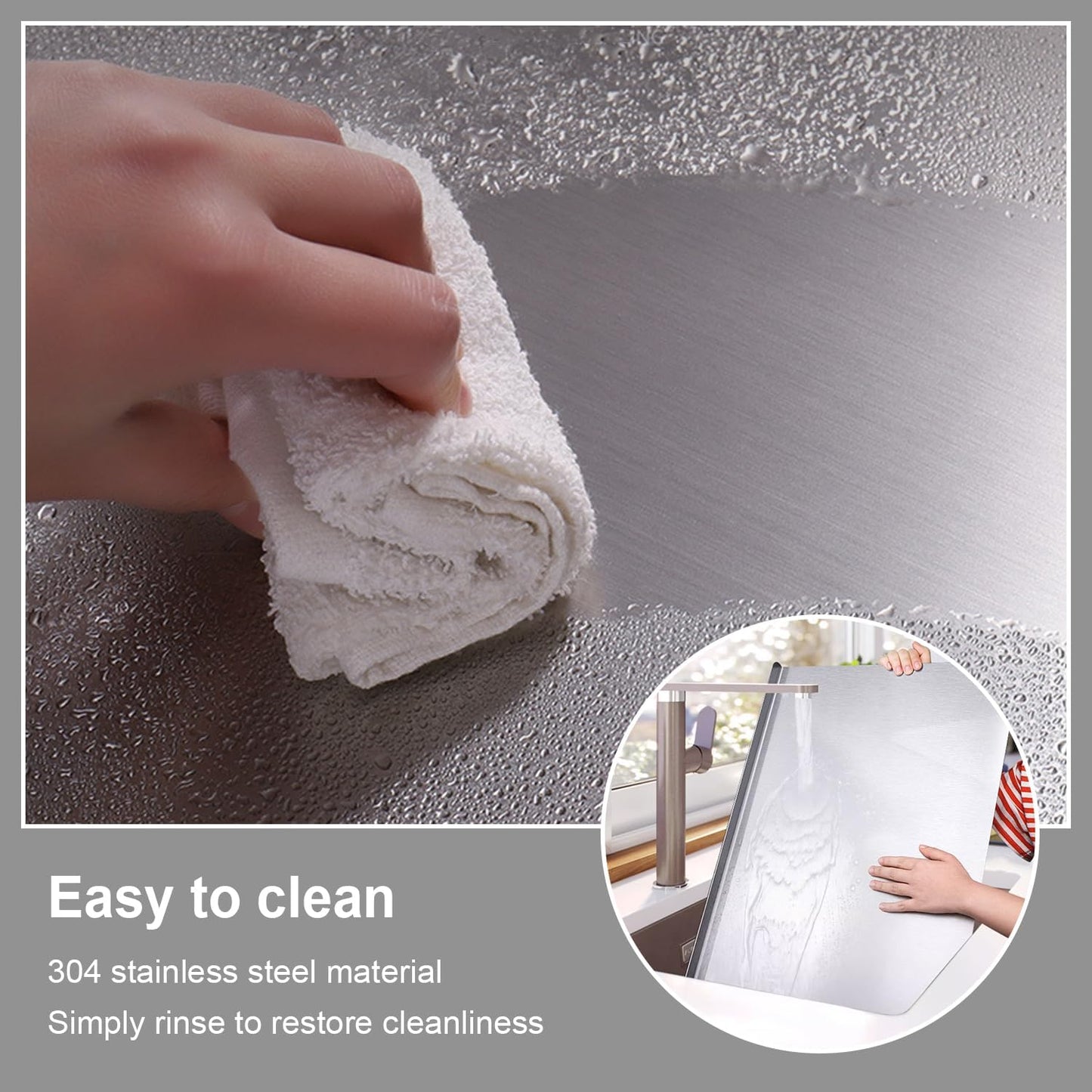 Premium 304 Stainless Steel Cutting Board – Durable, Hygienic, and Non-Slip Chopping Surface