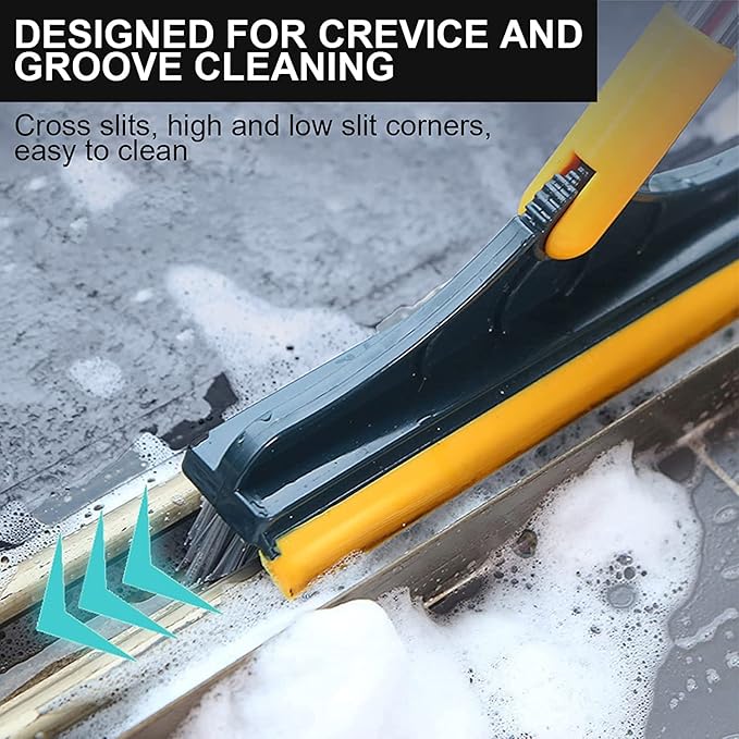 2 in 1 Floor Brush Scrubber with Long Handle