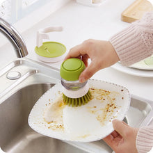 PREMIUM Dish Washing Brush With Liquid Soap Dispenser