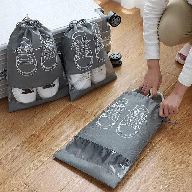 Travel Shoe Bag with Rope for Men & Women pack of 10