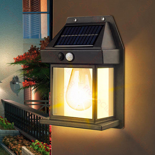 Solar Tungsten Wireless Outdoor Led Wall Light With Human Sensor Bulb Waterproof Garden Landscape Villa Courtyard Decor Night Light