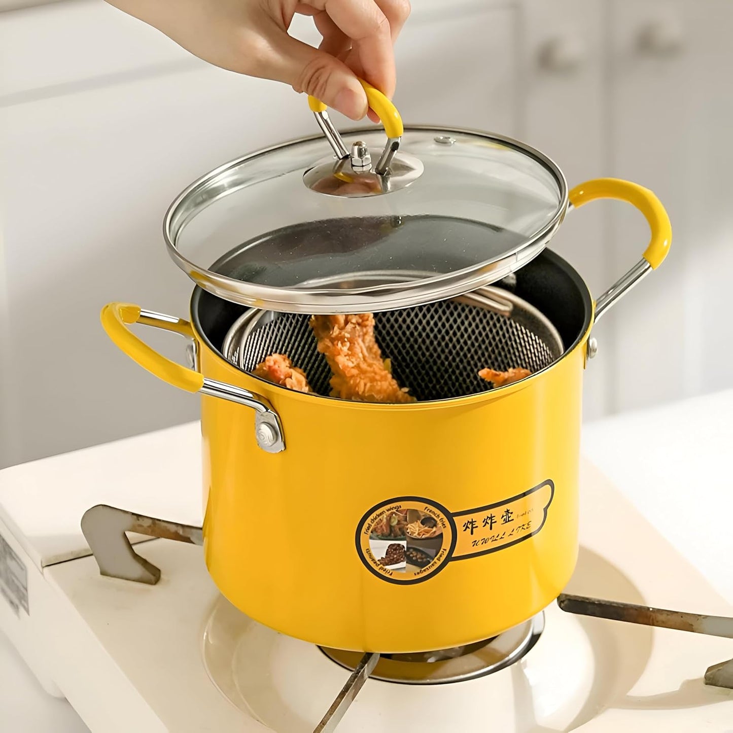 2L Deep Frying Strainer Pot