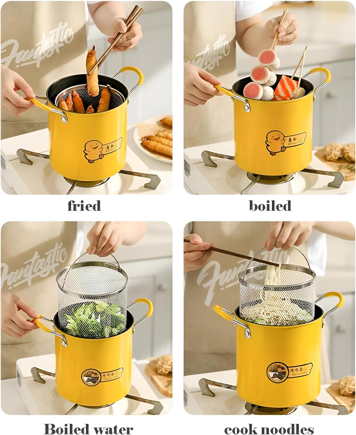 2L Deep Frying Strainer Pot