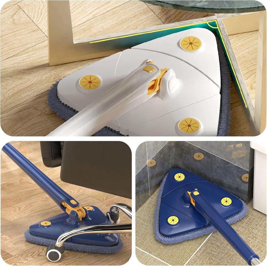 Triangle Mop 360 Rotating Adjustable With Twist Squeeze Wall & Floor Cleaner