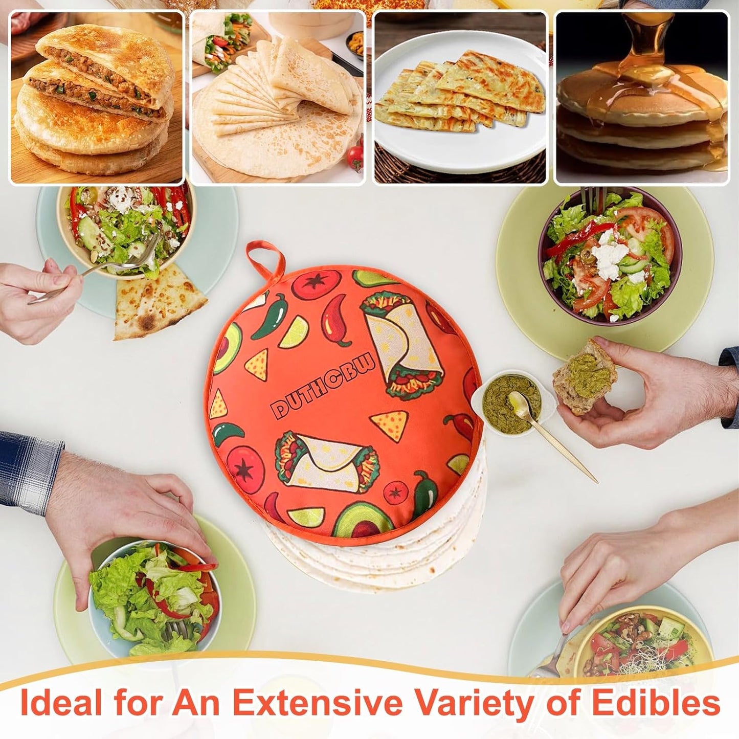 Tortilla Warmer Insulated & Microwaveable Fabric