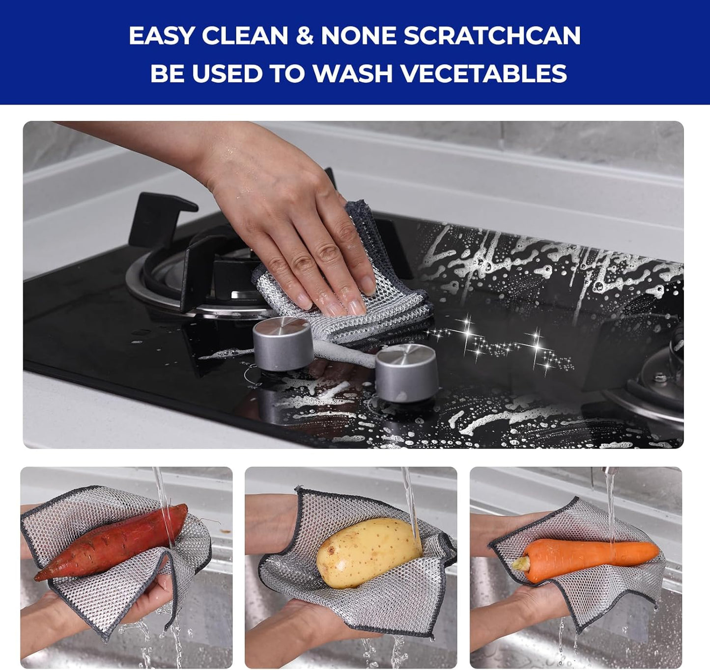Magic Cleaning Cloth Kitchen Dish Washing Steel Wire