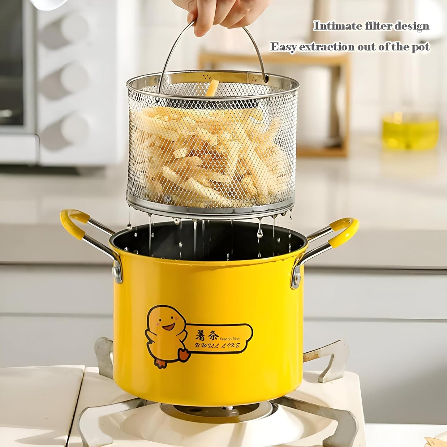 2L Deep Frying Strainer Pot