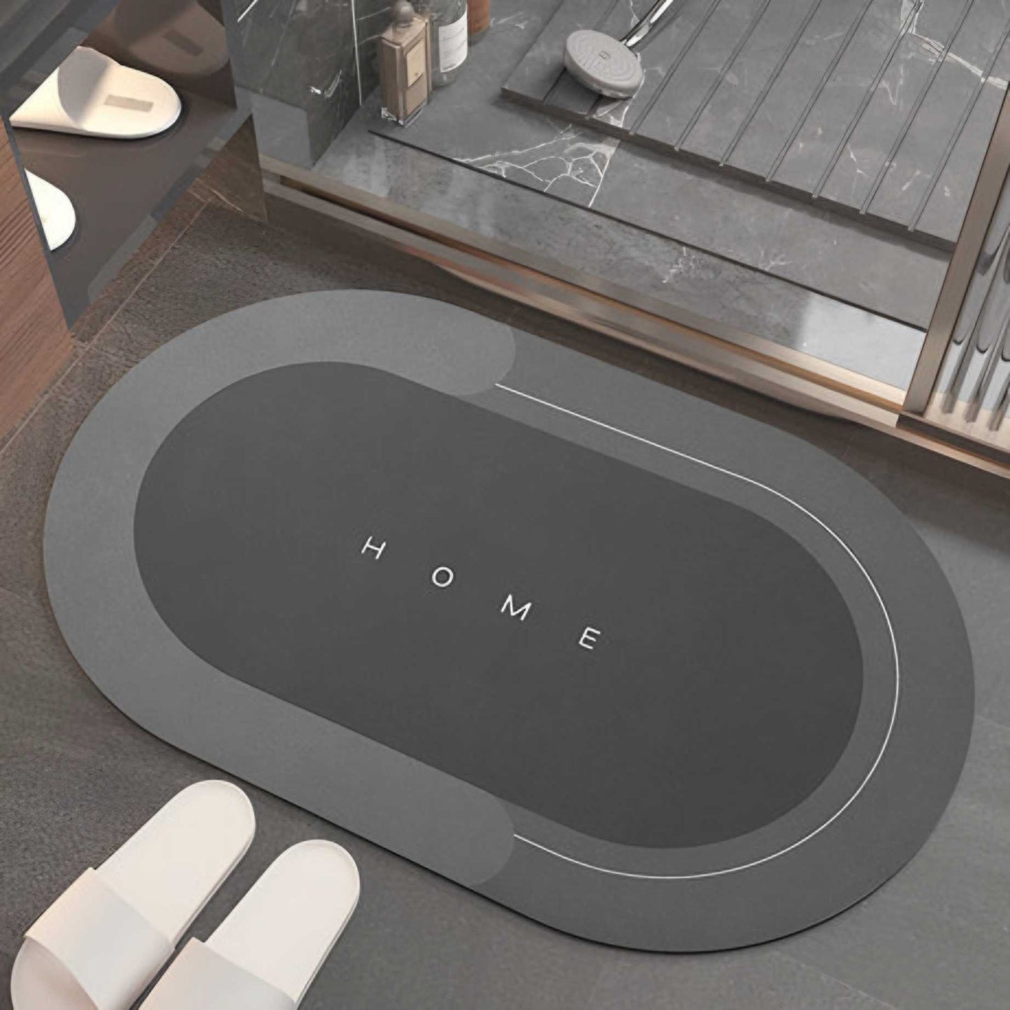 2 Pcs Super Absorbent Anti Slip Mat with Memory Foam