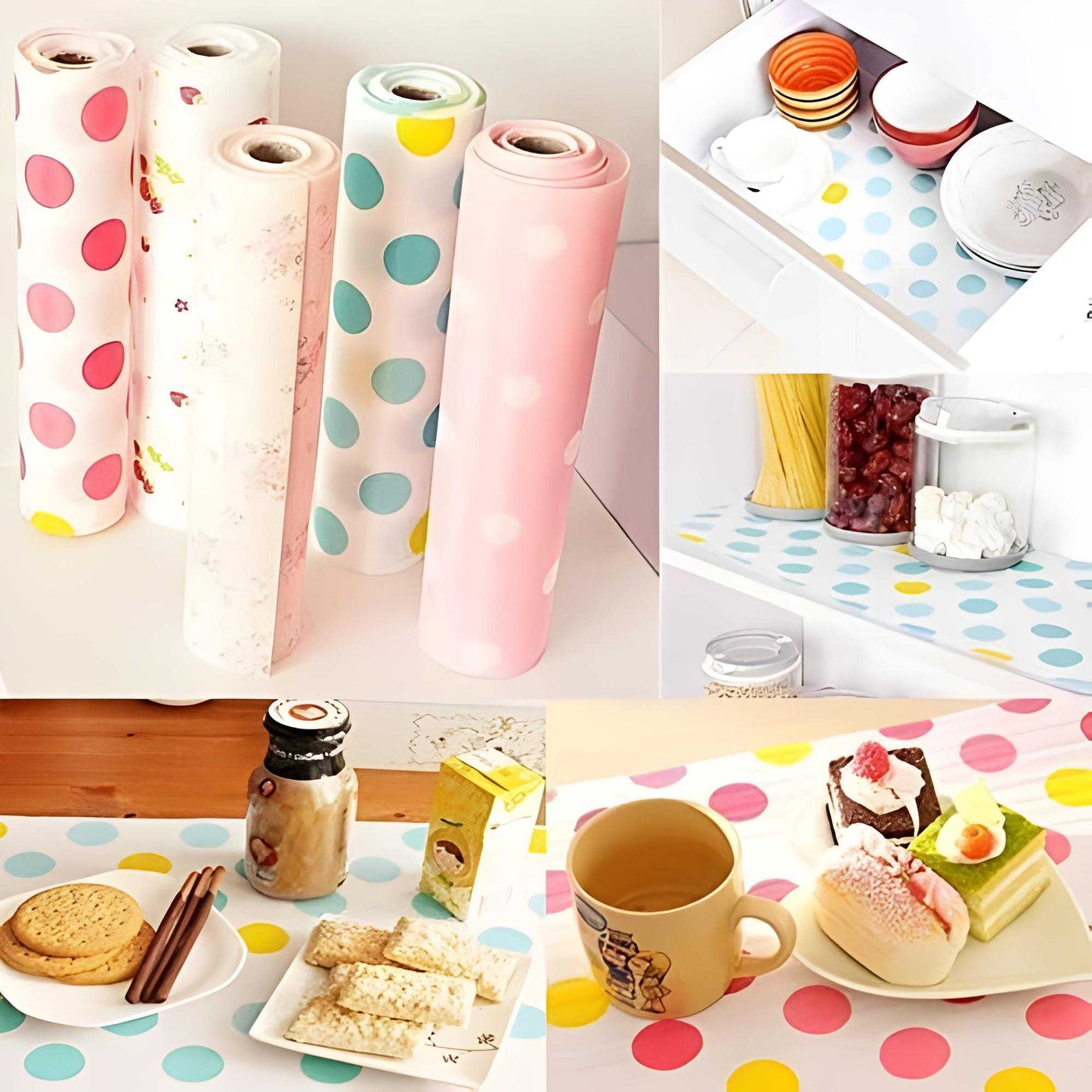 Anti Slip Foamic Sheets For Shelves Wardrobe Kitchen Cabinet Fridge, Table (Random Design)