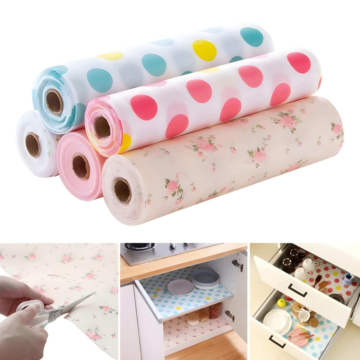 Anti Slip Foamic Sheets For Shelves Wardrobe Kitchen Cabinet Fridge, Table (Random Design)