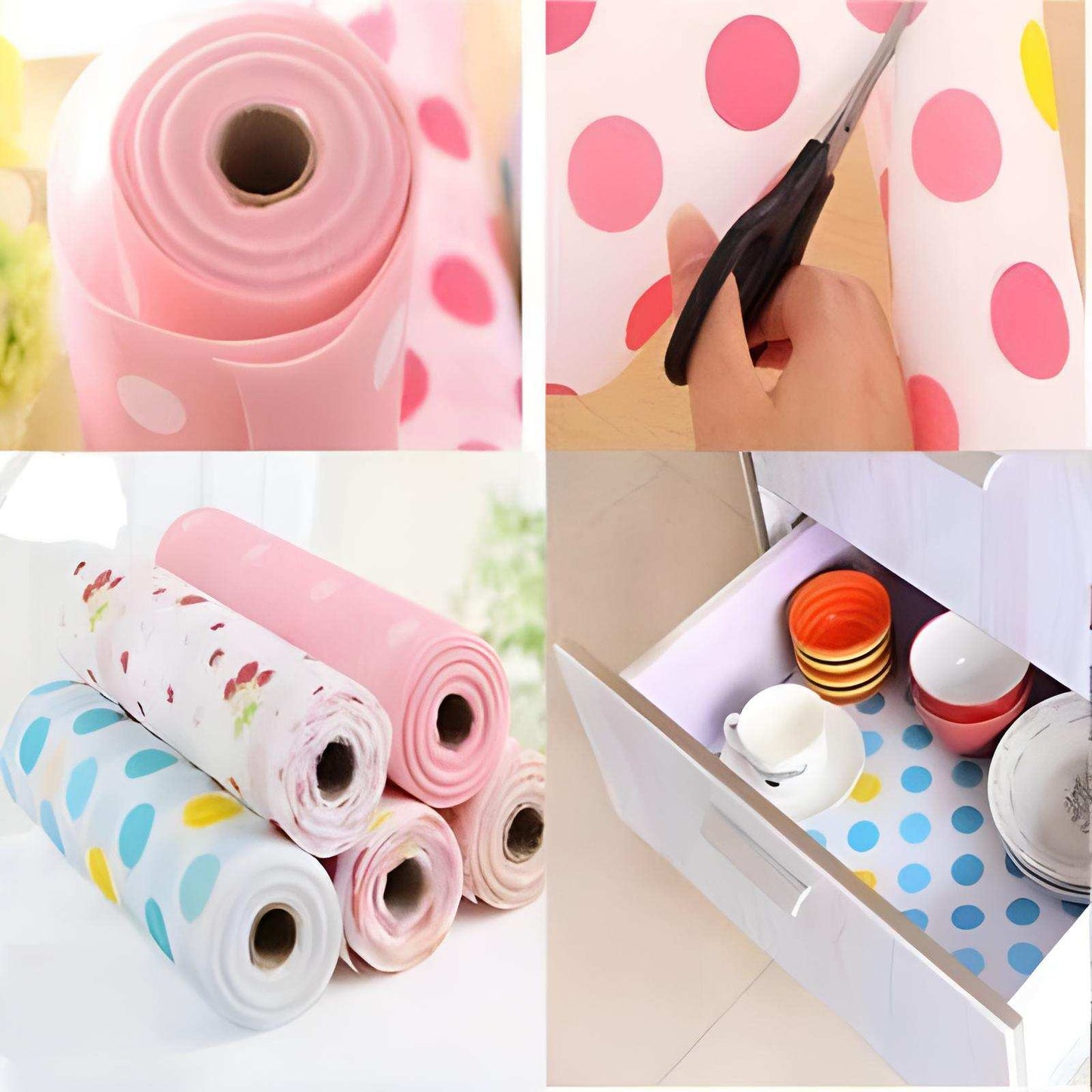 Anti Slip Foamic Sheets For Shelves Wardrobe Kitchen Cabinet Fridge, Table (Random Design)