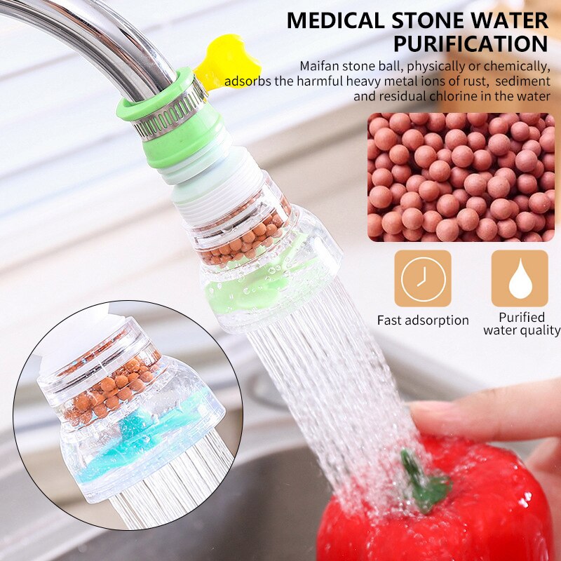 5-Layer  Activated Carbon  Faucet Water Filter - Removes Chlorine, Rust, and Sediments for Clean, Safe, and Healthy  Water