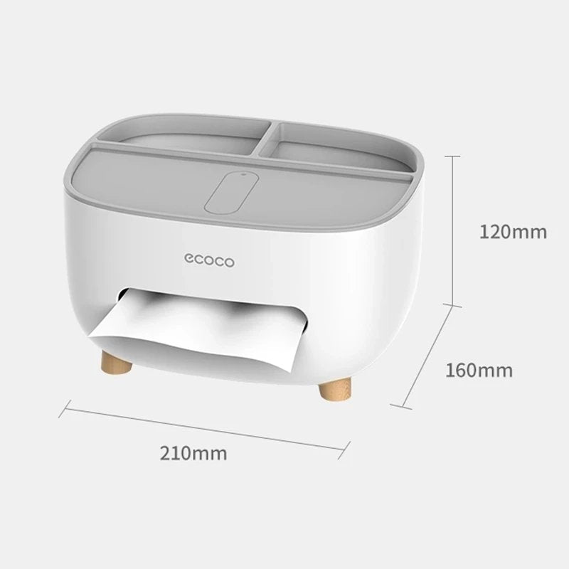 Multi-Functional Smart Tissue Holder with Mobile Stand & Stationery Storage