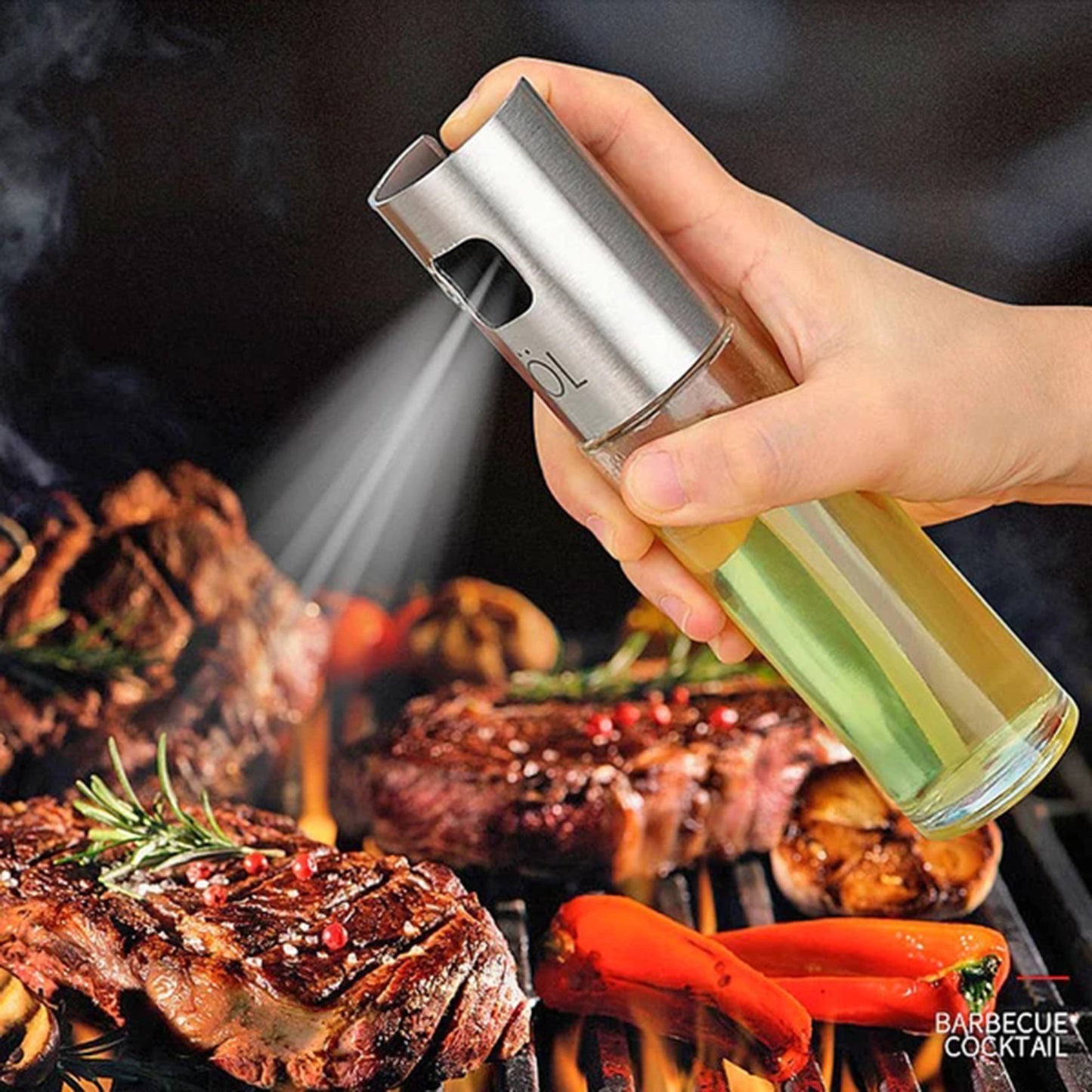 Food-grade Glass Oil Spray Transparent Bottle for Cooking 100ML