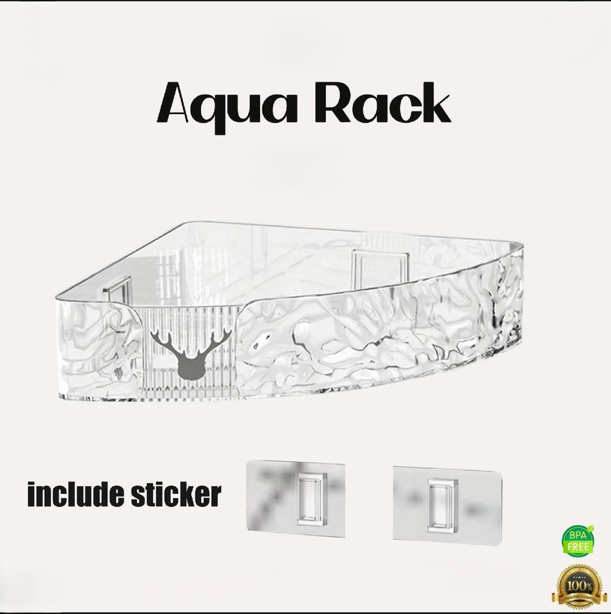 Premium Acrylic Corner Rack | Wall Mounted Bathroom & Kitchen Organizer Shelf