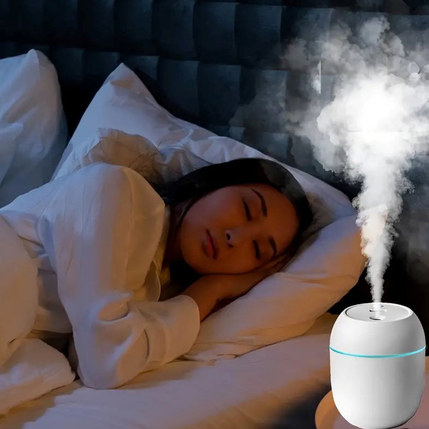 Portable Mini USB Humidifier with Night Light