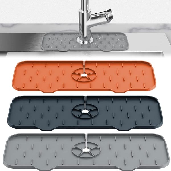🌟 Multifunctional Silicone Sink Mat: Kitchen & Bathroom Organizer 🌟