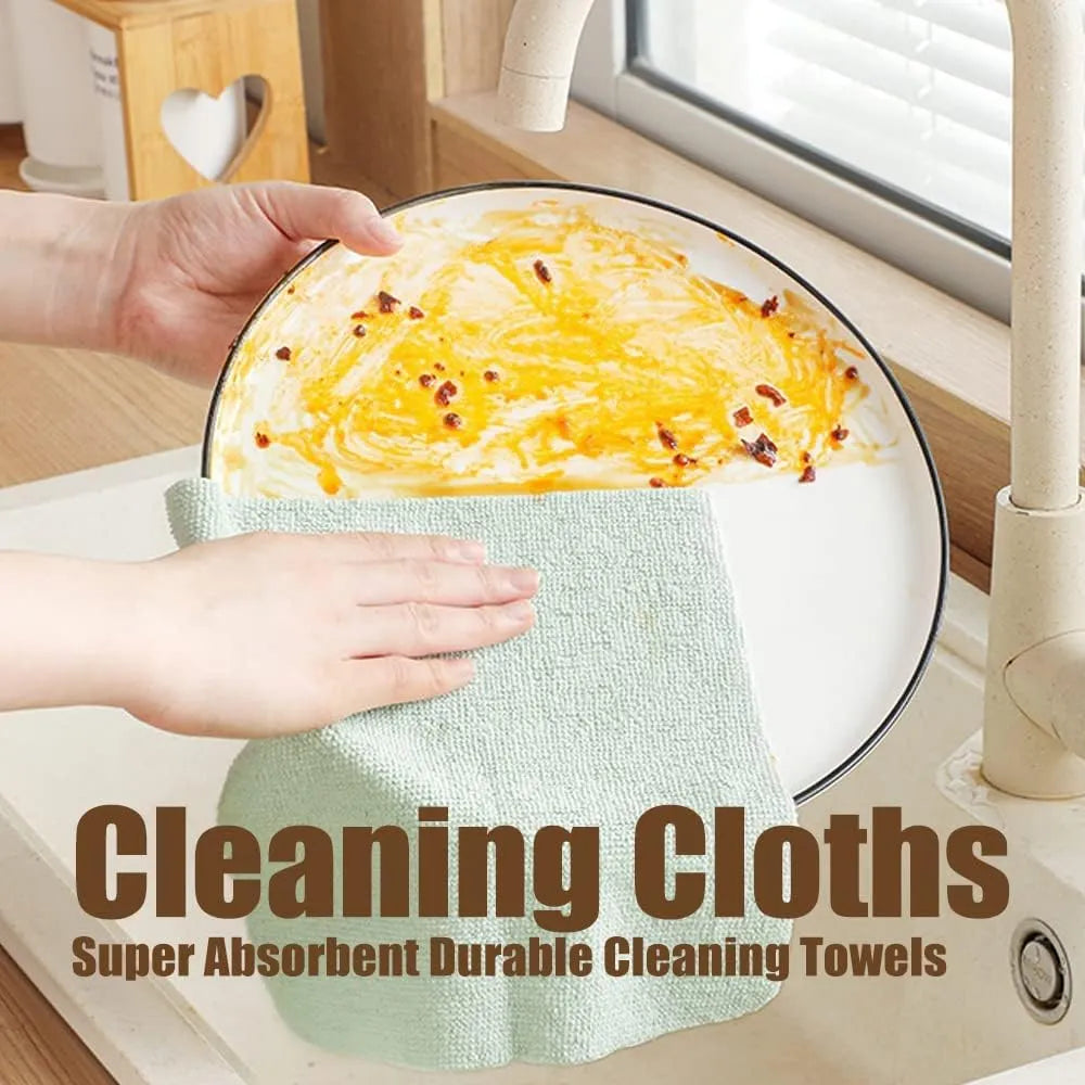 Microfiber Towel Absorbent Kitchen Cleaning Dishcloths Reusable 20Pcs/box
