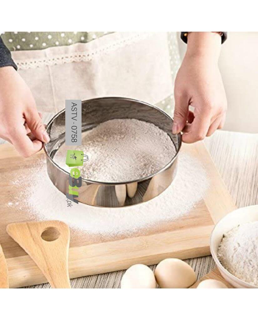 6 Pcs Stainless Steel Flour Sieve 60 Mesh Thickened Sesame Baking Tools Holding Ultrafine Flours Sift Kitchen Cake Accessories