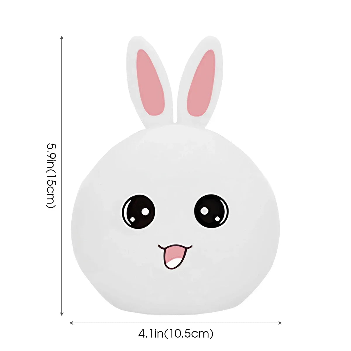 Night Light Cute Rabbit Colorful Light Voice-Activated Clapping Light Party Light Night Bedroom Light Children'S Christmas Gift
