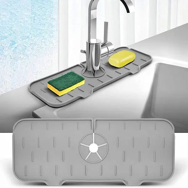 🌟 Multifunctional Silicone Sink Mat: Kitchen & Bathroom Organizer 🌟