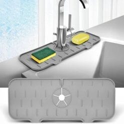 🌟 Multifunctional Silicone Sink Mat: Kitchen & Bathroom Organizer 🌟