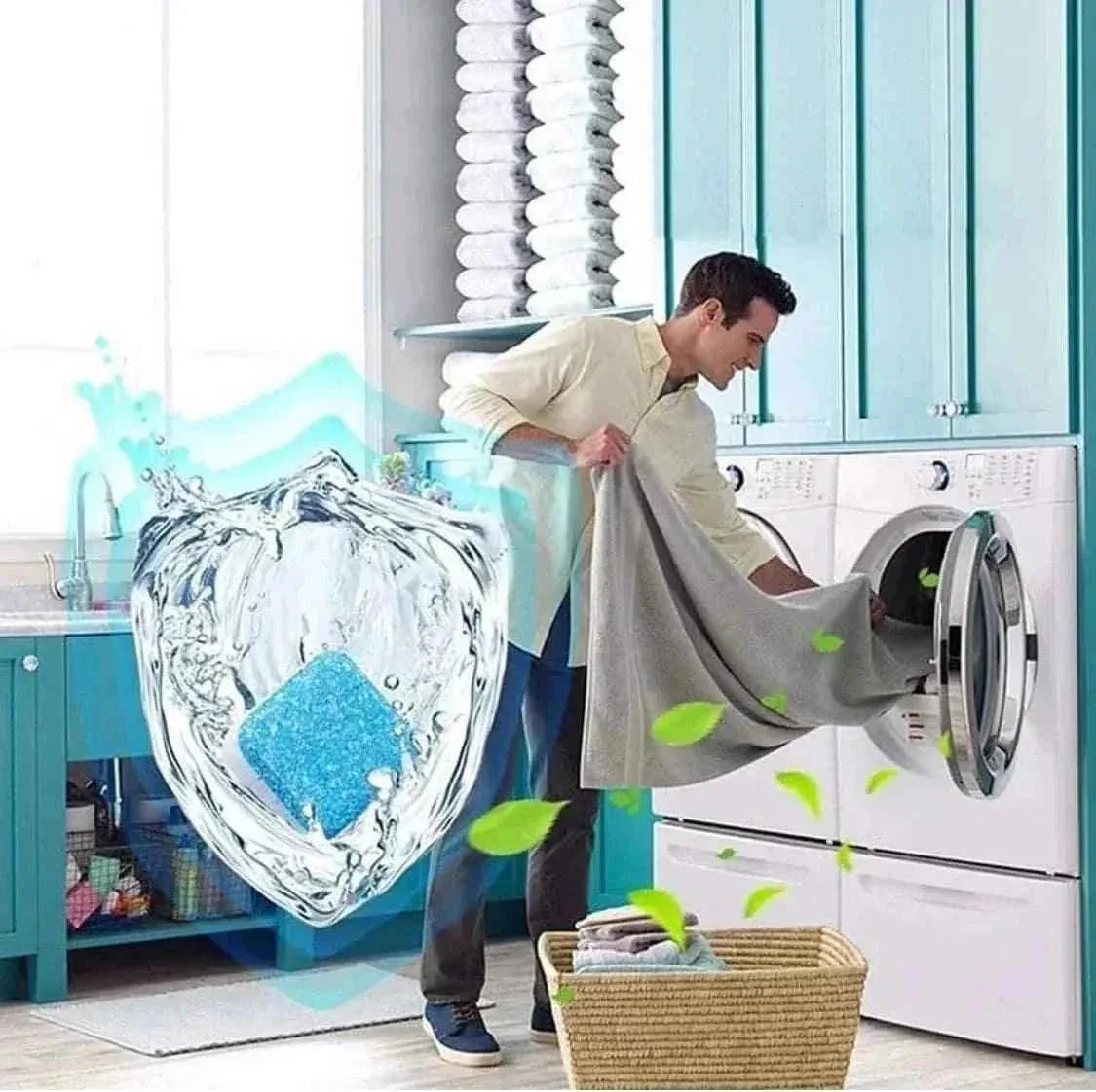Washing Machine Cleaner 12 Pack - Deep Clean, Remove Odors, Enhance Performance