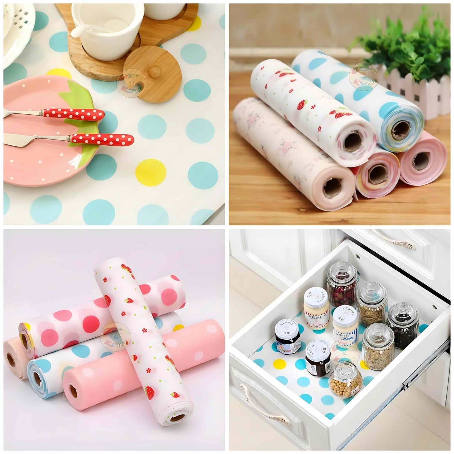 Anti Slip Foamic Sheets For Shelves Wardrobe Kitchen Cabinet Fridge, Table (Random Design)