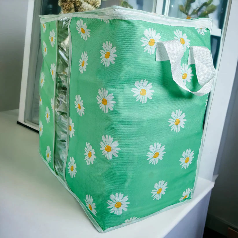 High Quality Flower Printed Storage Bag ( Pack Of 4 )