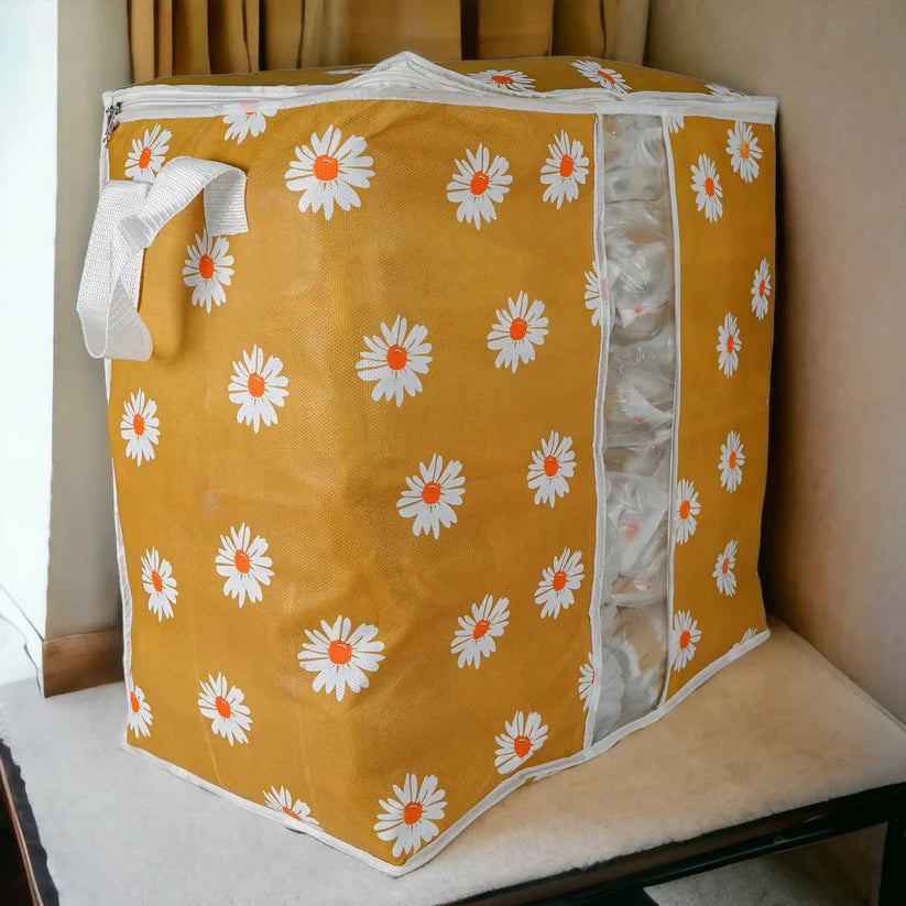 High Quality Flower Printed Storage Bag ( Pack Of 4 )