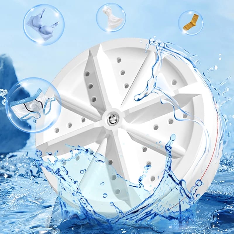 Portable Mini Turbo Washer USB Powered Cleaning Washing Machine for Underwear Socks Mini Ultrasonic Turbo Washer for Home Travel