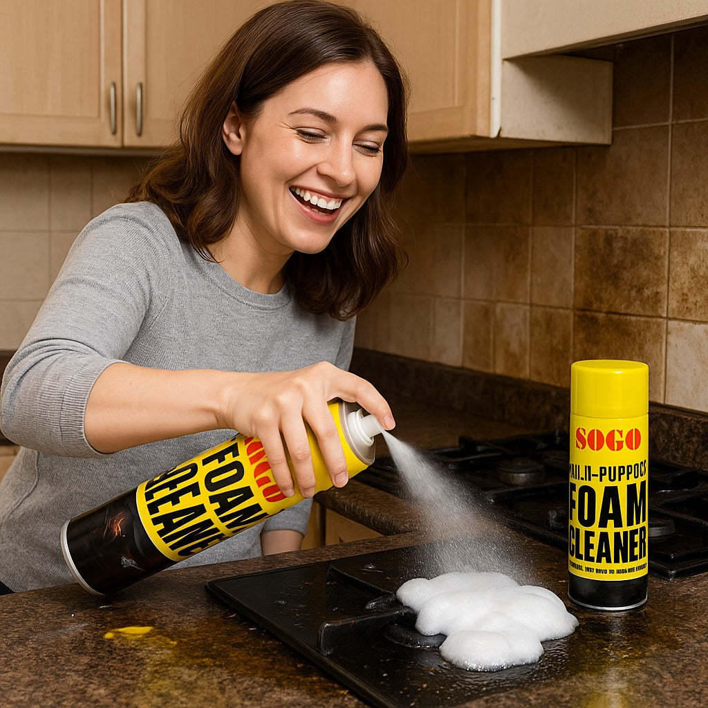 Multi-Purpose Kitchen Foam Cleaner Spray – 650ml | Heavy-Duty Degreaser for Stovetops, Countertops, Ovens, Sinks