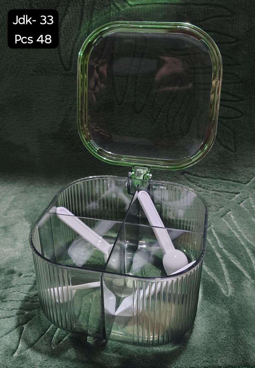 4-in-1 Luxury Crystal Spice Box with Spoons