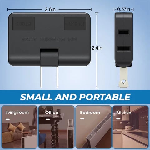 3 in 1 Rotating Socket 180 Degree