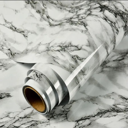 Self Adhesive high-quality thick Marble Sheet in Glossy Marble Material is Heat resistant, Water Proof, and Anti Oil.