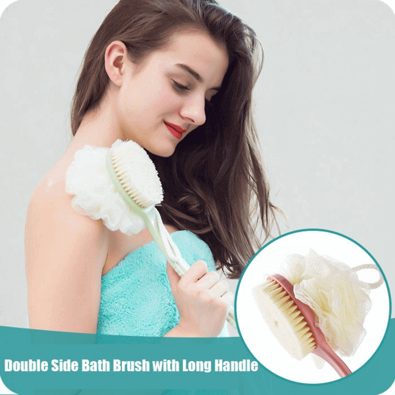 Shower Body Brush with Soft Mesh Sponge, Loofah