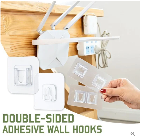 10 pcs Double Sided Self Adhesive Wall Hooks