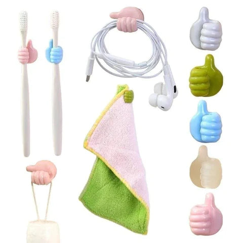 10 Pcs Silicone Thumb Wall Hooks